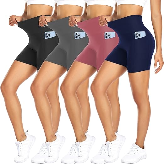 Biker Shorts for Women, Tummy Control Shorts, Tennis Shorts, Women Shorts -5 Biker Shorts for Women, Tummy Control Shorts, Tennis Shorts, Women Shorts -5